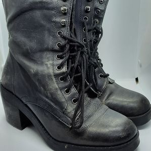 Heeled Combat Boots